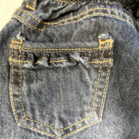 GYMBOREE Panda dark blue jeans with panda on front leg. Size 12-18 months. - Picture 5 of 7